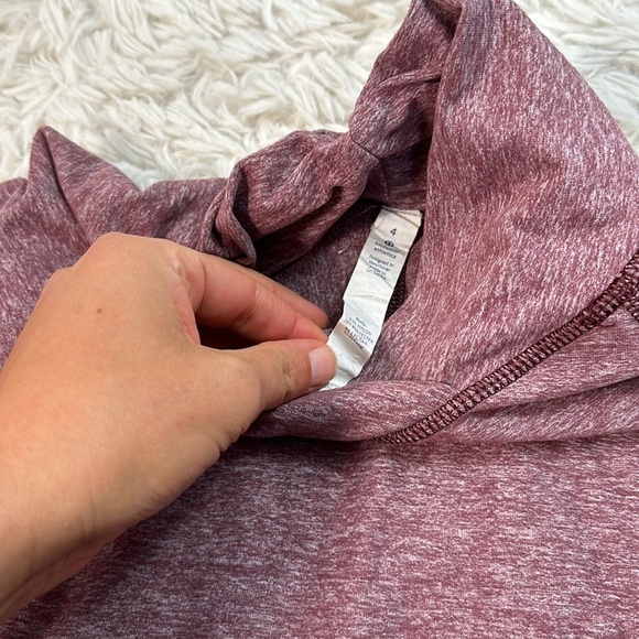 Lululemon Warm Your Core Long Sleeve Tee Heathered Bordeaux Drama - Picture 3 of 5